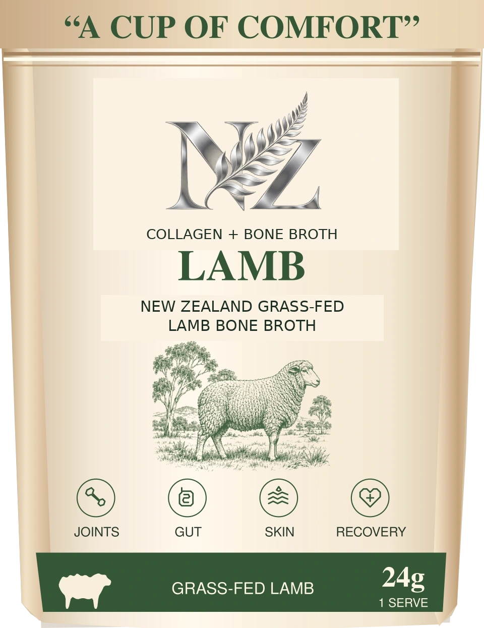 Lamb NZ Collagen + Bone Broth pouch