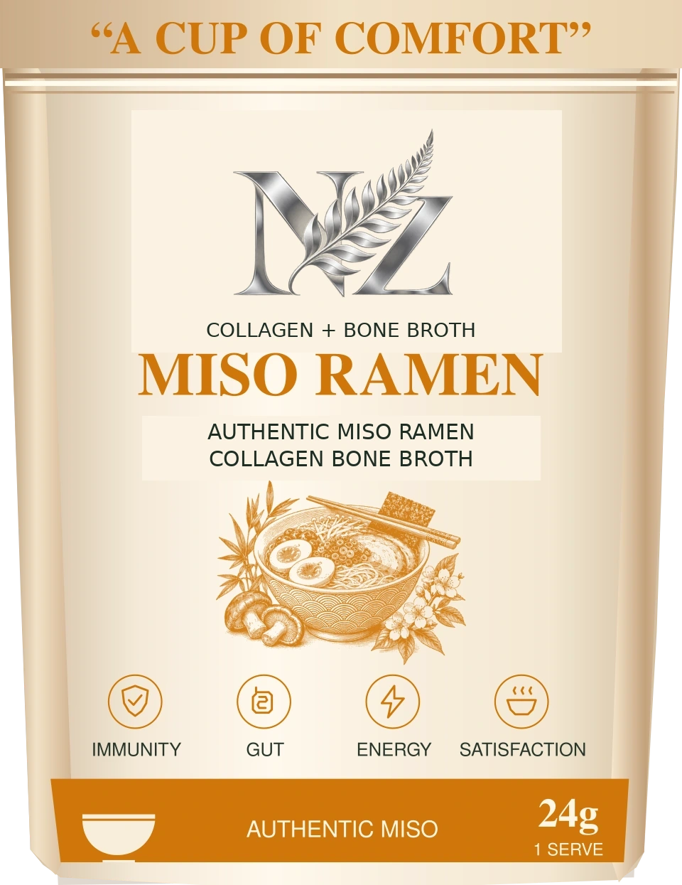 Miso Ramen NZ Collagen + Bone Broth pouch