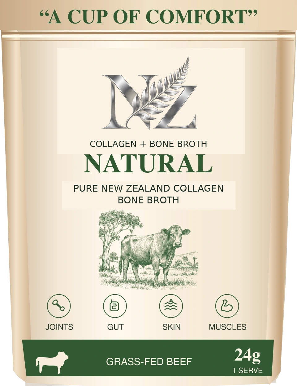 Natural NZ Collagen + Bone Broth pouch